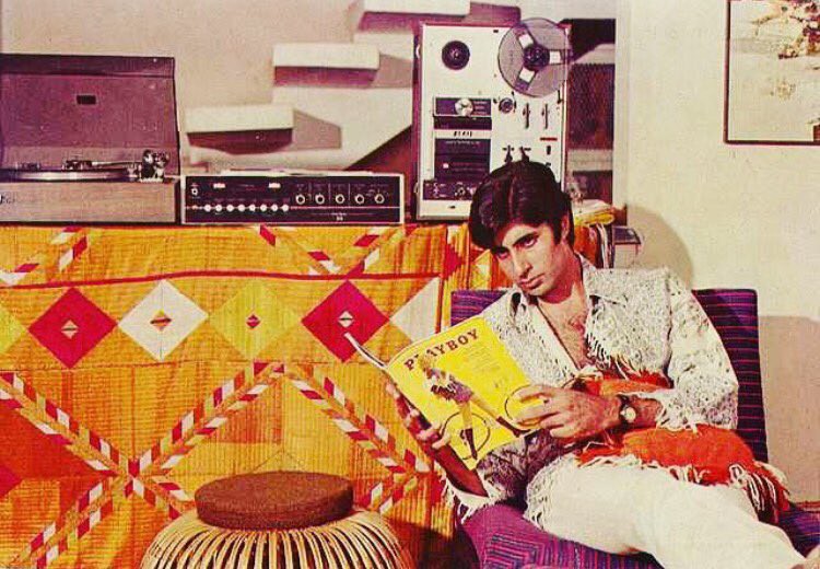 Amitabh Bachchan reading Playboy. RIP HughHefner. | by ...